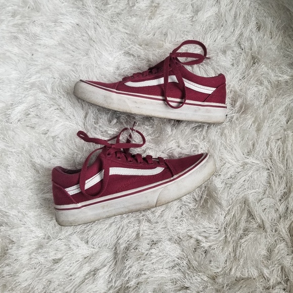 Vans Shoes - Burgundy Vans size 4mens/5.5 womens